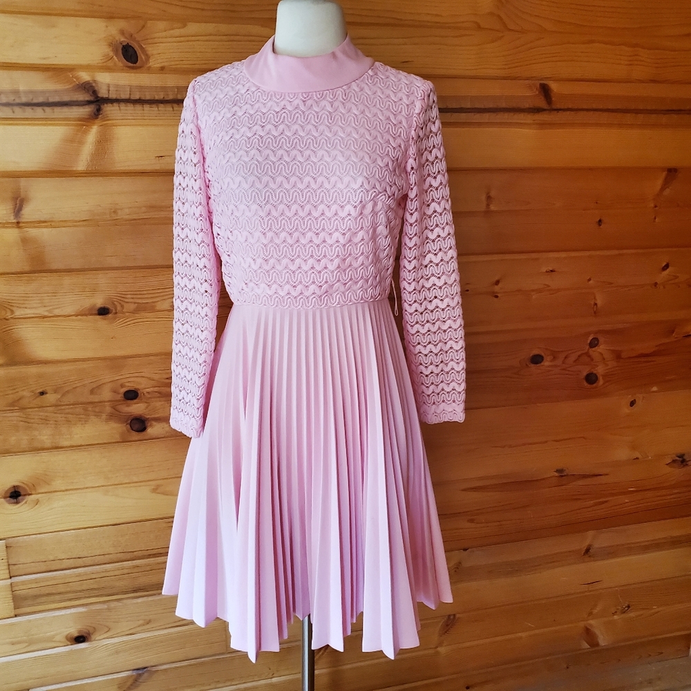 1960s Mary Dobb Pink Fit & Flare Party Dress